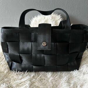 Mercedes-Benz seatbelt short strap shoulder bag Black Woven